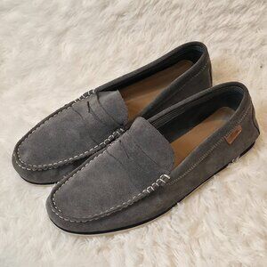 Used Lacoste Tours  Suede Loafers Men's Size 11.5us shoes Gray